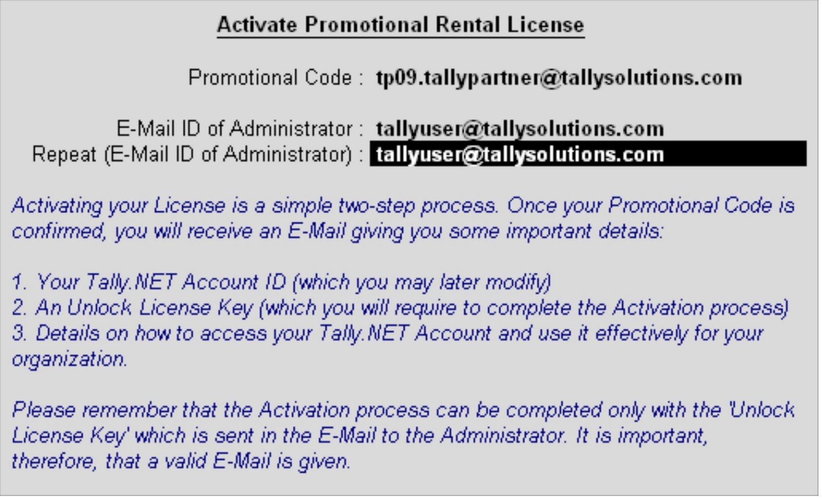 Activate license. Activation of Promo codes icons.